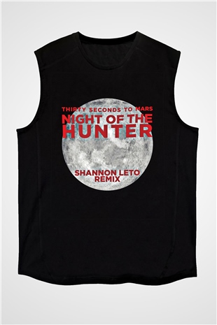 30 Seconds To Mars Baskılı Unisex Siyah Kolsuz Tişört