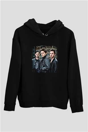 30 Seconds To Mars Baskılı Unisex Siyah Hoodie