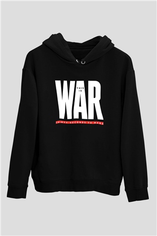 30 Seconds To Mars Baskılı Unisex Siyah Hoodie