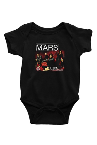 30 Seconds To Mars Baskılı Unisex Siyah Bebek Body - Zıbın