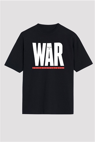 30 Seconds To Mars Baskılı Unisex Siyah Oversize Tişört