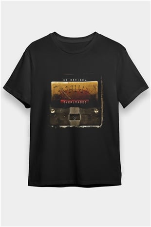 42 decibel Baskılı Unisex Siyah Tişört