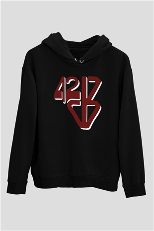 42 Decibel Siyah Unisex Hoodie