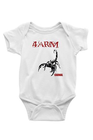 4arm Baskılı Beyaz Unisex Bebek Body - Zıbın