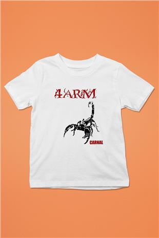 4arm Baskılı Beyaz Unisex Beyaz Çocuk Tişört - Tshirt