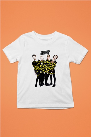 5 Seconds Of Summer Baskılı Beyaz Unisex Çocuk Tişört