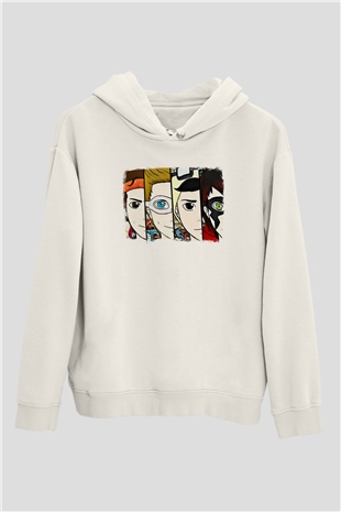 5 Seconds Of Summer Baskılı Unisex Beyaz Hoodie