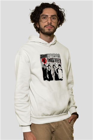 5 Seconds Of Summer Baskılı Unisex Beyaz Hoodie