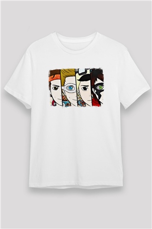 5 Seconds Of Summer Baskılı Unisex Beyaz Tişört