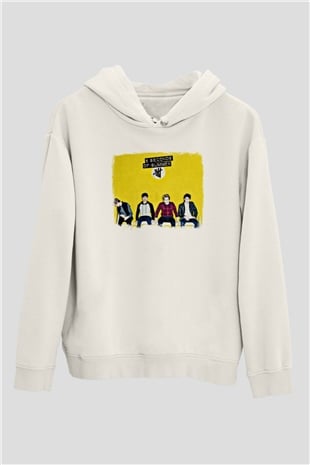 5 Seconds Of Summer Baskılı Unisex Beyaz Hoodie