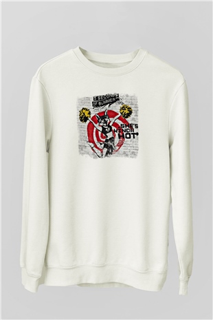 5 Seconds Of Summer Baskılı Unisex Beyaz Sweatshirt