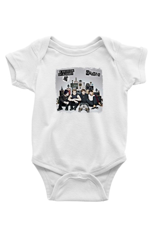 5 Seconds Of Summer Baskılı Unisex Beyaz Bebek Body - Zıbın