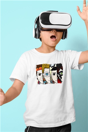 5 Seconds Of Summer Baskılı Unisex Beyaz Çocuk Tişört