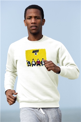 5 Seconds Of Summer Baskılı Unisex Beyaz Sweatshirt