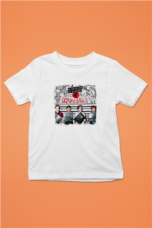5 Seconds Of Summer Baskılı Unisex Beyaz Çocuk Tişört