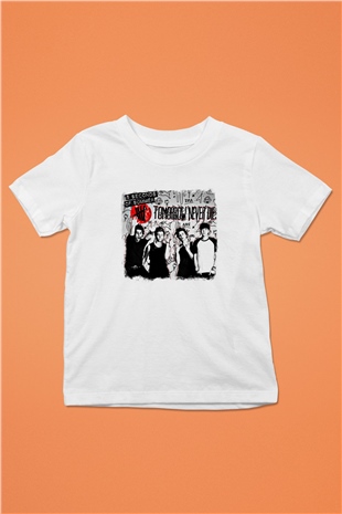 5 Seconds Of Summer Baskılı Unisex Beyaz Çocuk Tişört