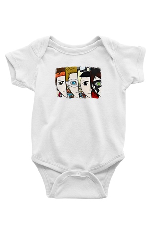 5 Seconds Of Summer Baskılı Unisex Beyaz Bebek Body - Zıbın