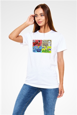 5 Seconds Of Summer Baskılı Unisex Beyaz Tişört