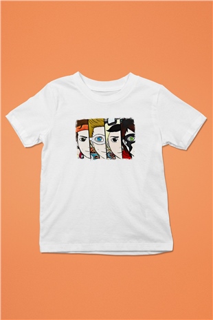 5 Seconds Of Summer Baskılı Unisex Beyaz Çocuk Tişört