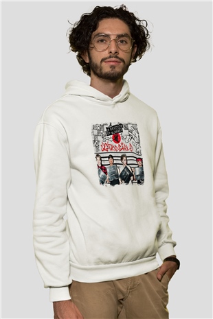 5 Seconds Of Summer Baskılı Unisex Beyaz Hoodie