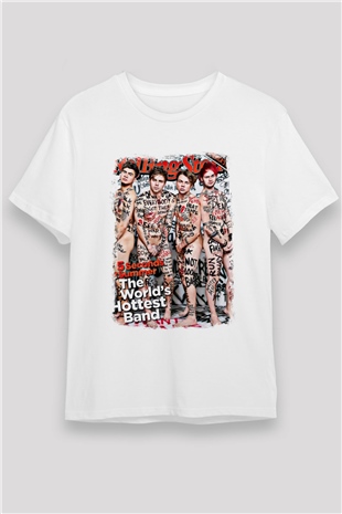 5 Seconds Of Summer Baskılı Unisex Beyaz Tişört