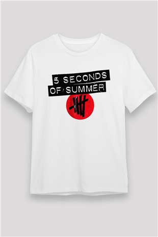 5 Seconds Of Summer Beyaz Unisex Tişört T-Shirt - TişörtFabrikası