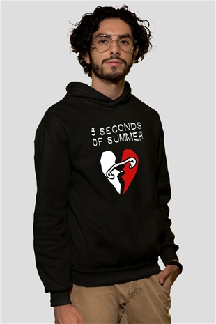5 Seconds Of Summer Siyah Unisex Hoodie