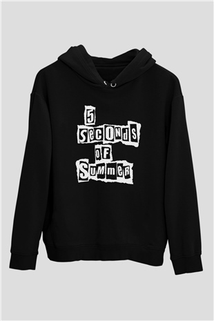 5 Seconds Of Summer Siyah Unisex Hoodie