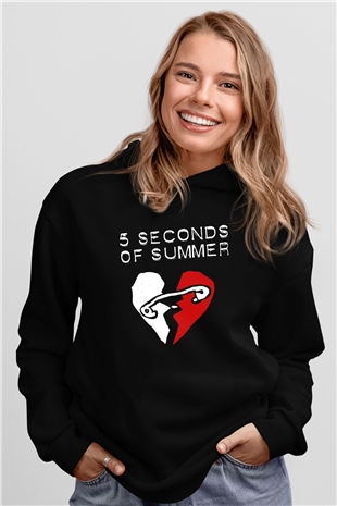 5 Seconds Of Summer Siyah Unisex Hoodie