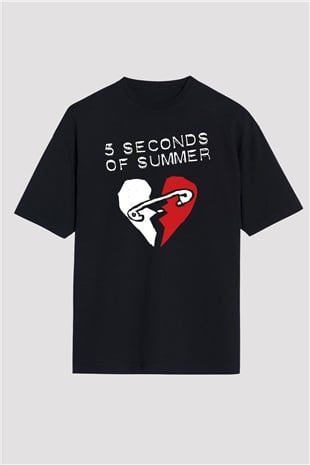 5 Seconds Of Summer Siyah Unisex Oversize Tişört T-Shirt