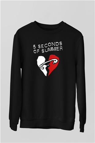 5 Seconds Of Summer Siyah Unisex Sweatshirt
