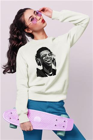 A Boosie Wit Da Hoodie Baskılı Beyaz Unisex Sweatshirt