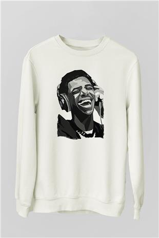 A Boosie Wit Da Hoodie Baskılı Beyaz Unisex Sweatshirt