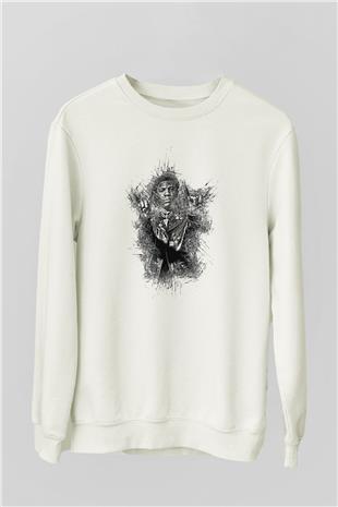 A Boosie Wit Da Hoodie Baskılı Beyaz Unisex Sweatshirt