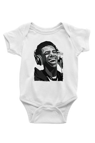 A Boosie Wit Da Hoodie Baskılı Beyaz Unisex Bebek Body - Zıbın