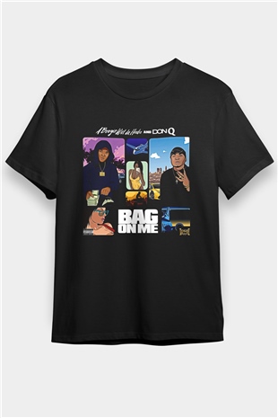 A Boosie Wit Da Hoodie Baskılı Unisex Siyah Tişört - Tshirt