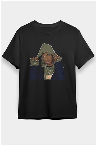 A Boosie Wit Da Hoodie Baskılı Unisex Siyah Tişört - Tshirt