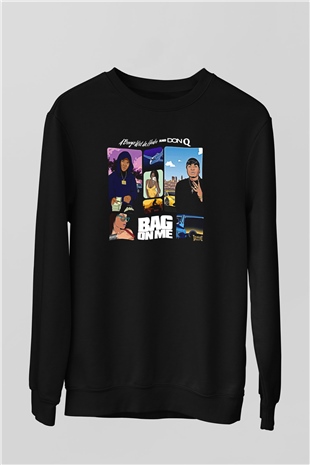 A Boosie Wit Da Hoodie Baskılı Unisex Siyah Sweatshirt