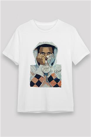 A Boosie Wit Da Hoodie Baskılı Unisex Beyaz Tişört - Tshirt