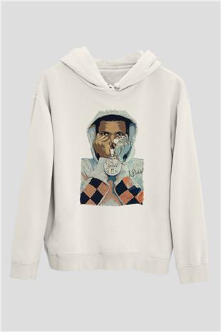 A Boosie Wit Da Kapüşonlu Sweatshirt Baskılı Beyaz Unisex Kapüşonlu Sweatshirt