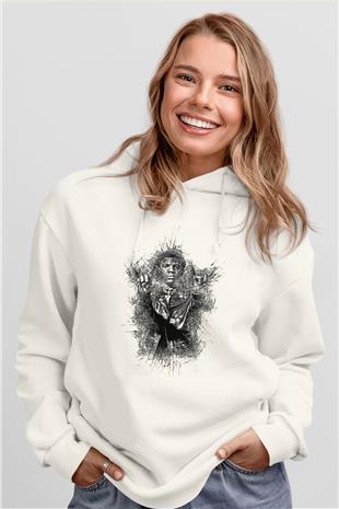 A Boosie Wit Da Kapüşonlu Sweatshirt Baskılı Beyaz Unisex Kapüşonlu Sweatshirt