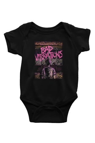 A Day To Remember Bad Vibrations Baskılı Siyah Bebek Body - Zıbın