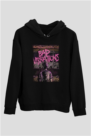 A Day To Remember Bad Vibrations Siyah Unisex Kapüşonlu Sweatshirt