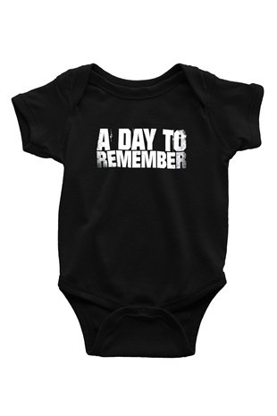 A Day To Remember Baskılı Siyah Bebek Body - Zıbın