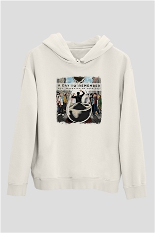 A Day to remember Baskılı Unisex Beyaz Hoodie