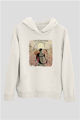 A Day to remember Baskılı Unisex Beyaz Hoodie