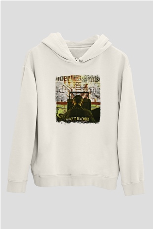 A Day to remember Baskılı Unisex Beyaz Hoodie