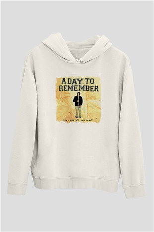 A Day to remember Baskılı Unisex Beyaz Hoodie