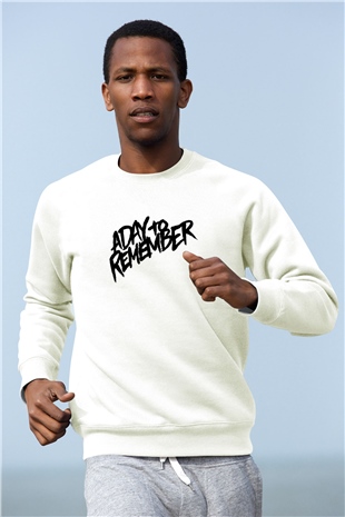 A Day to remember Baskılı Unisex Beyaz Sweatshirt