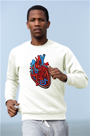 A Day to remember Baskılı Unisex Beyaz Sweatshirt